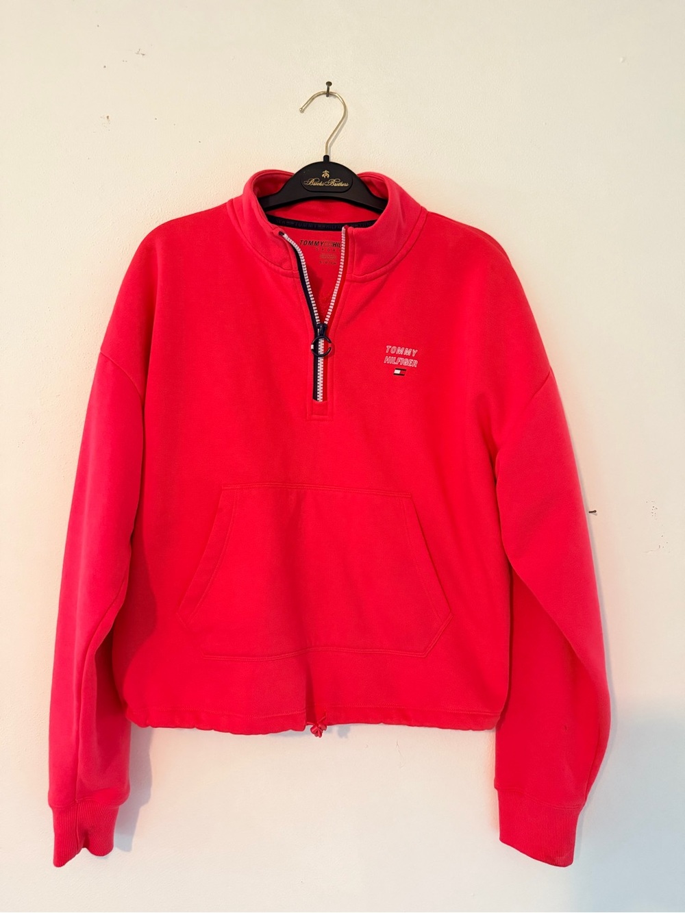 Tommy Hilfiger Red Zip-Up Sport Pullover